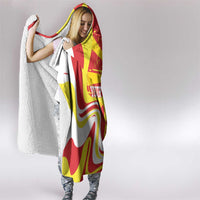 Macedonia Football Custom Hooded Blanket Go Risovi Grunge Style - Wonder Print Shop