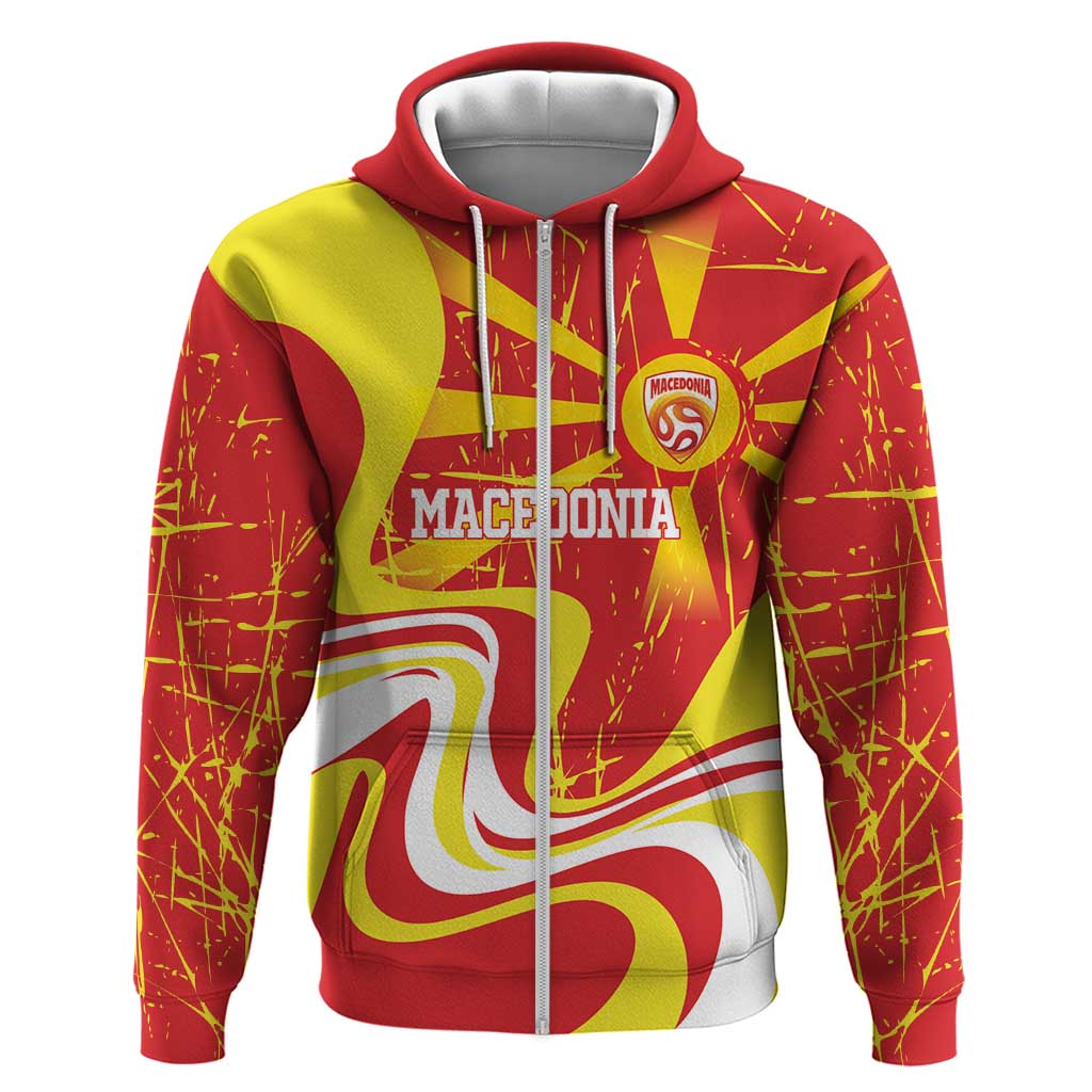Macedonia Football Custom Hoodie Go Risovi Grunge Style - Wonder Print Shop