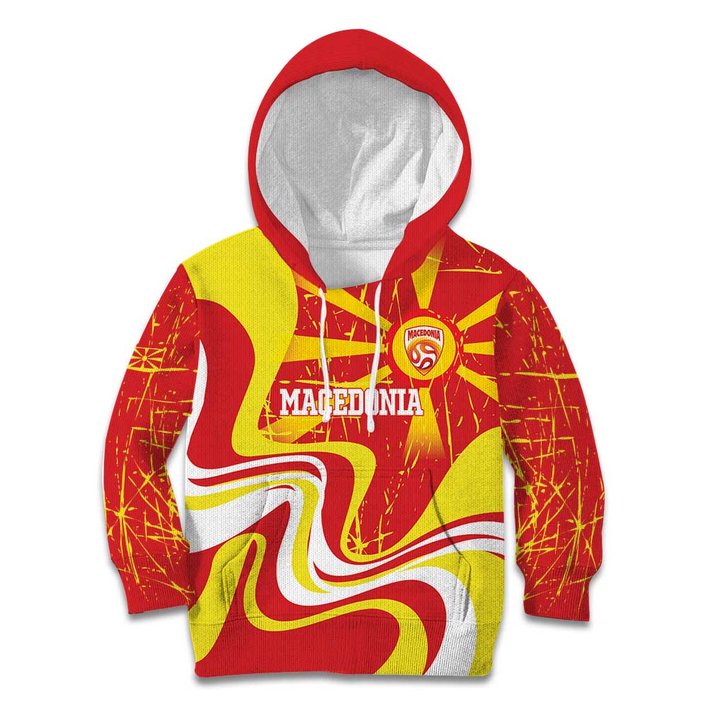 Macedonia Football Custom Kid Hoodie Go Risovi Grunge Style - Wonder Print Shop