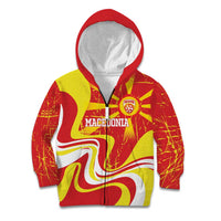 Macedonia Football Custom Kid Hoodie Go Risovi Grunge Style - Wonder Print Shop
