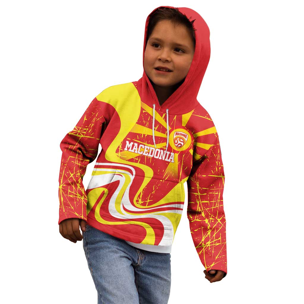 Macedonia Football Custom Kid Hoodie Go Risovi Grunge Style - Wonder Print Shop