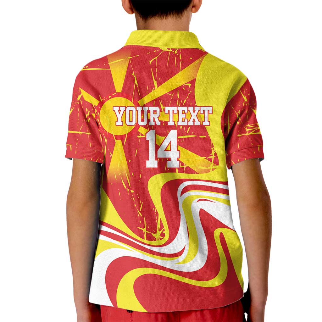 Macedonia Football Custom Kid Polo Shirt Go Risovi Grunge Style - Wonder Print Shop