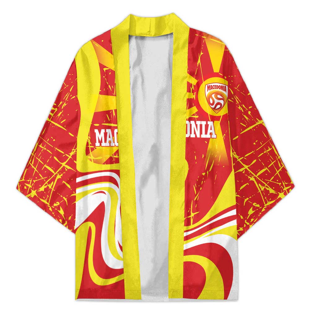 Macedonia Football Custom Kimono Go Risovi Grunge Style - Wonder Print Shop