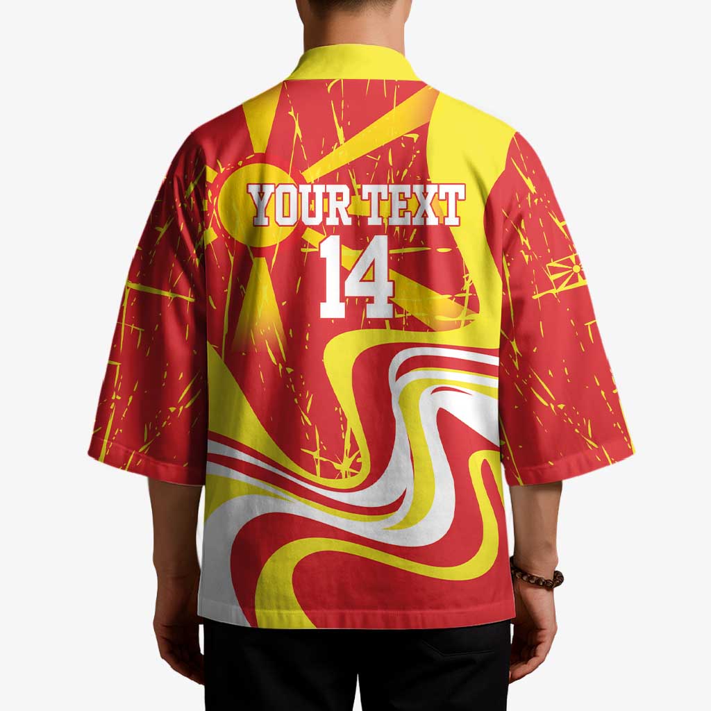 Macedonia Football Custom Kimono Go Risovi Grunge Style - Wonder Print Shop