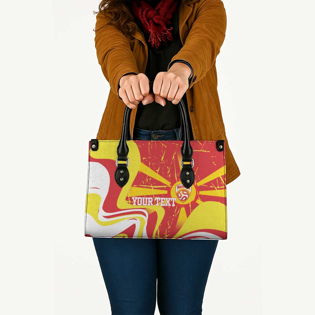 Macedonia Football Custom Leather Bag Go Risovi Grunge Style - Wonder Print Shop