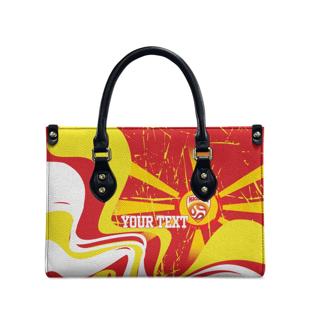 Macedonia Football Custom Leather Bag Go Risovi Grunge Style - Wonder Print Shop
