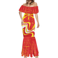 Macedonia Football Custom Mermaid Dress Go Risovi Grunge Style - Wonder Print Shop