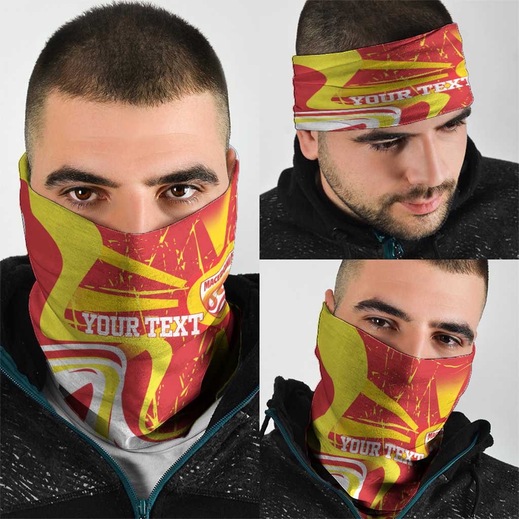 Macedonia Football Custom Neck Gaiter Go Risovi Grunge Style - Wonder Print Shop