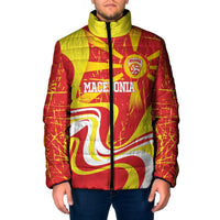 Macedonia Football Custom Padded Jacket Go Risovi Grunge Style - Wonder Print Shop