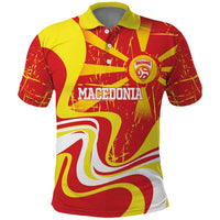 Macedonia Football Custom Polo Shirt Go Risovi Grunge Style - Wonder Print Shop