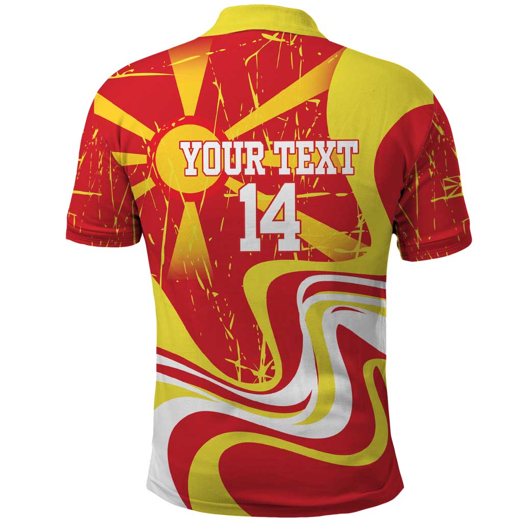 Macedonia Football Custom Polo Shirt Go Risovi Grunge Style - Wonder Print Shop