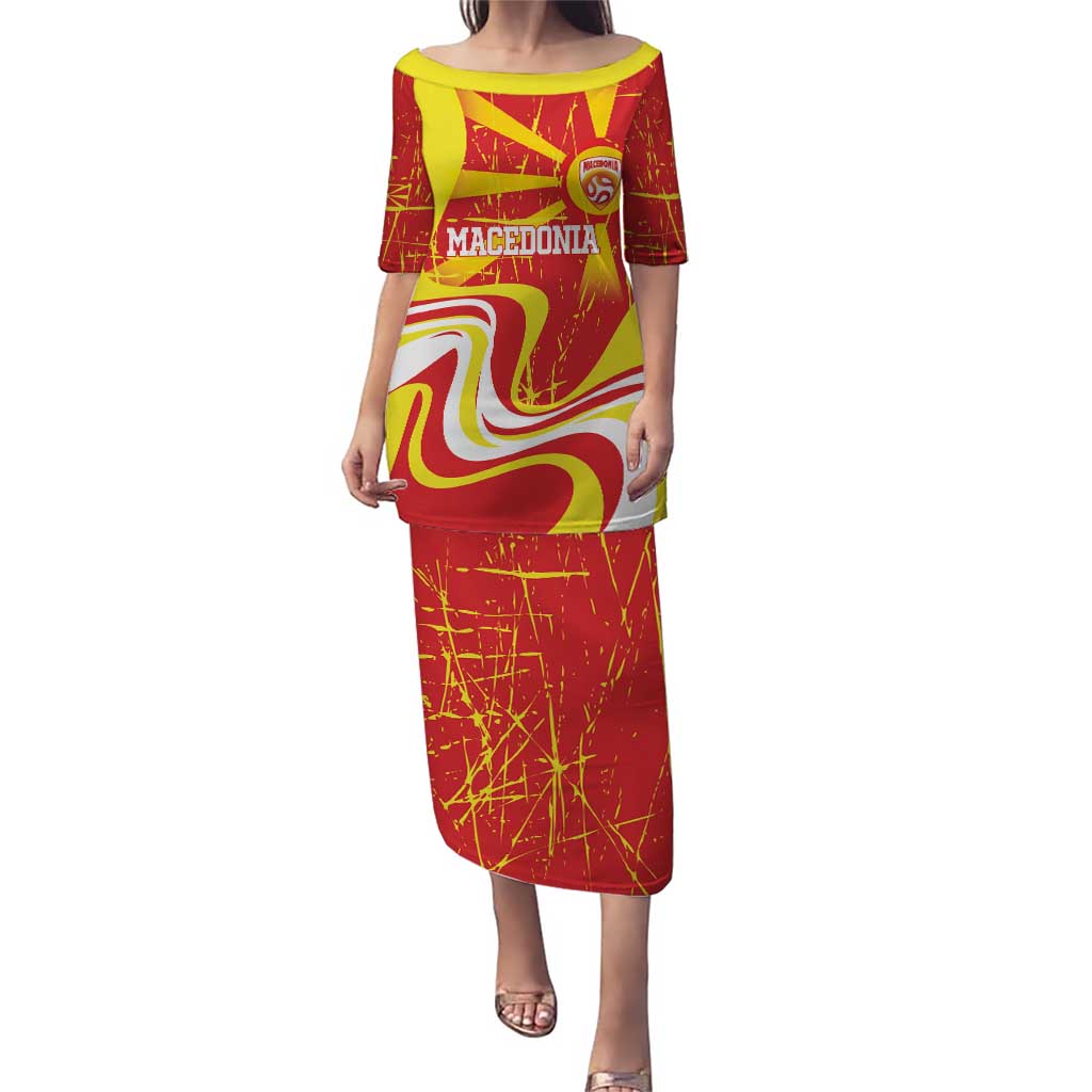 Macedonia Football Custom Puletasi Go Risovi Grunge Style - Wonder Print Shop