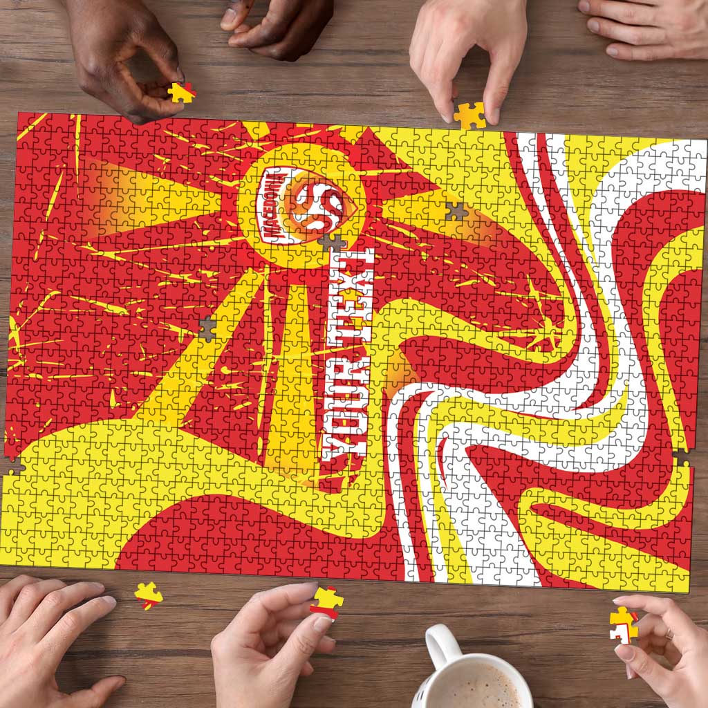 Macedonia Football Custom Puzzle Go Risovi Grunge Style - Wonder Print Shop