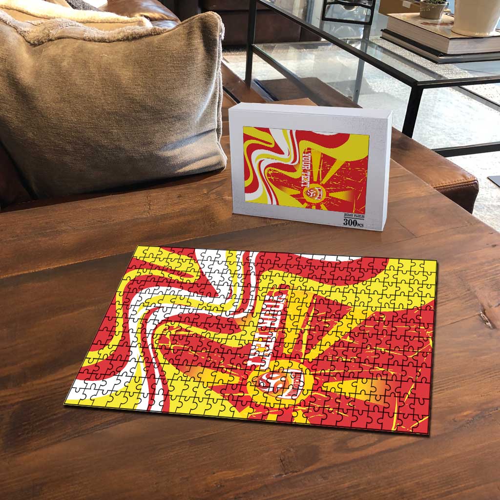 Macedonia Football Custom Puzzle Go Risovi Grunge Style - Wonder Print Shop