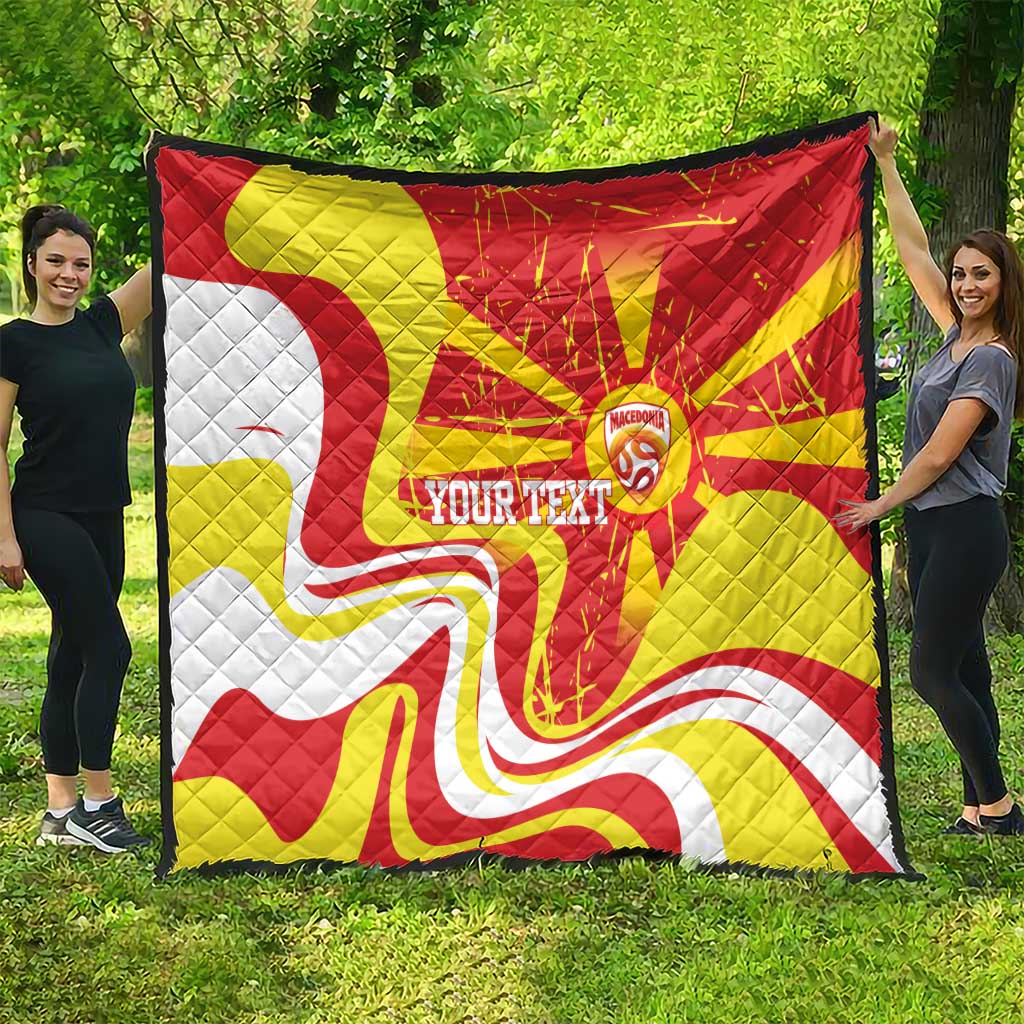 Macedonia Football Custom Quilt Go Risovi Grunge Style - Wonder Print Shop