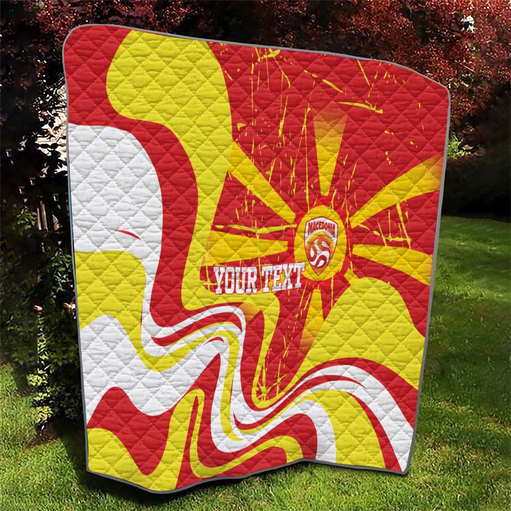 Macedonia Football Custom Quilt Go Risovi Grunge Style - Wonder Print Shop
