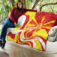 Macedonia Football Custom Quilt Go Risovi Grunge Style - Wonder Print Shop