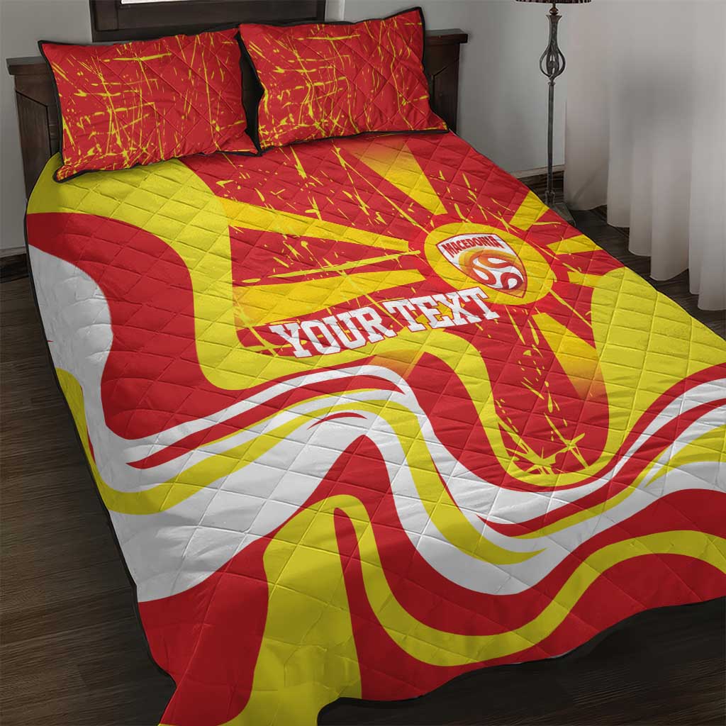 Macedonia Football Custom Quilt Bed Set Go Risovi Grunge Style - Wonder Print Shop