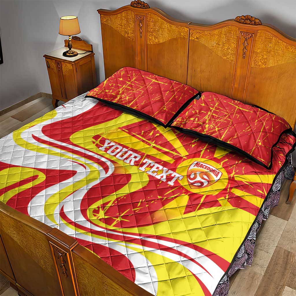 Macedonia Football Custom Quilt Bed Set Go Risovi Grunge Style - Wonder Print Shop