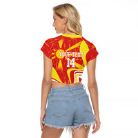 Macedonia Football Custom Raglan Cropped T Shirt Go Risovi Grunge Style - Wonder Print Shop