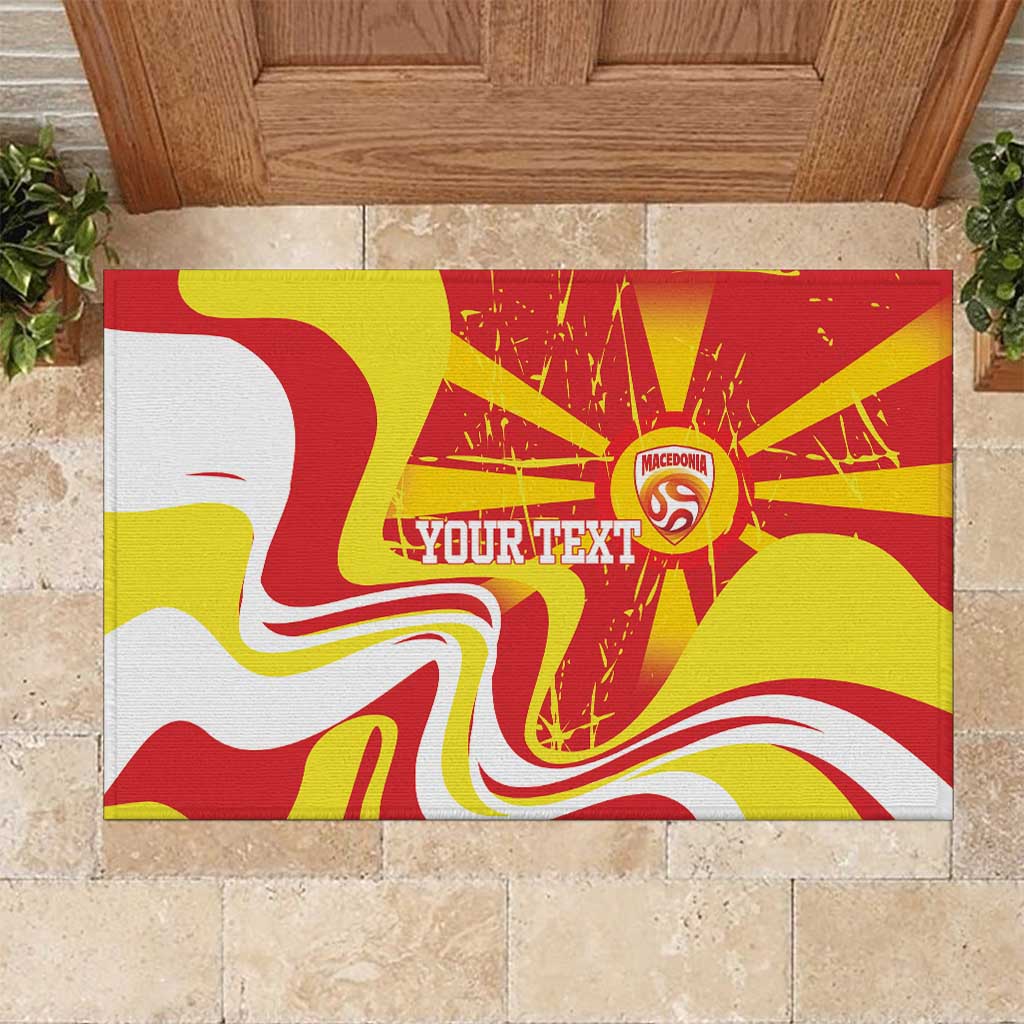 Macedonia Football Custom Rubber Doormat Go Risovi Grunge Style - Wonder Print Shop