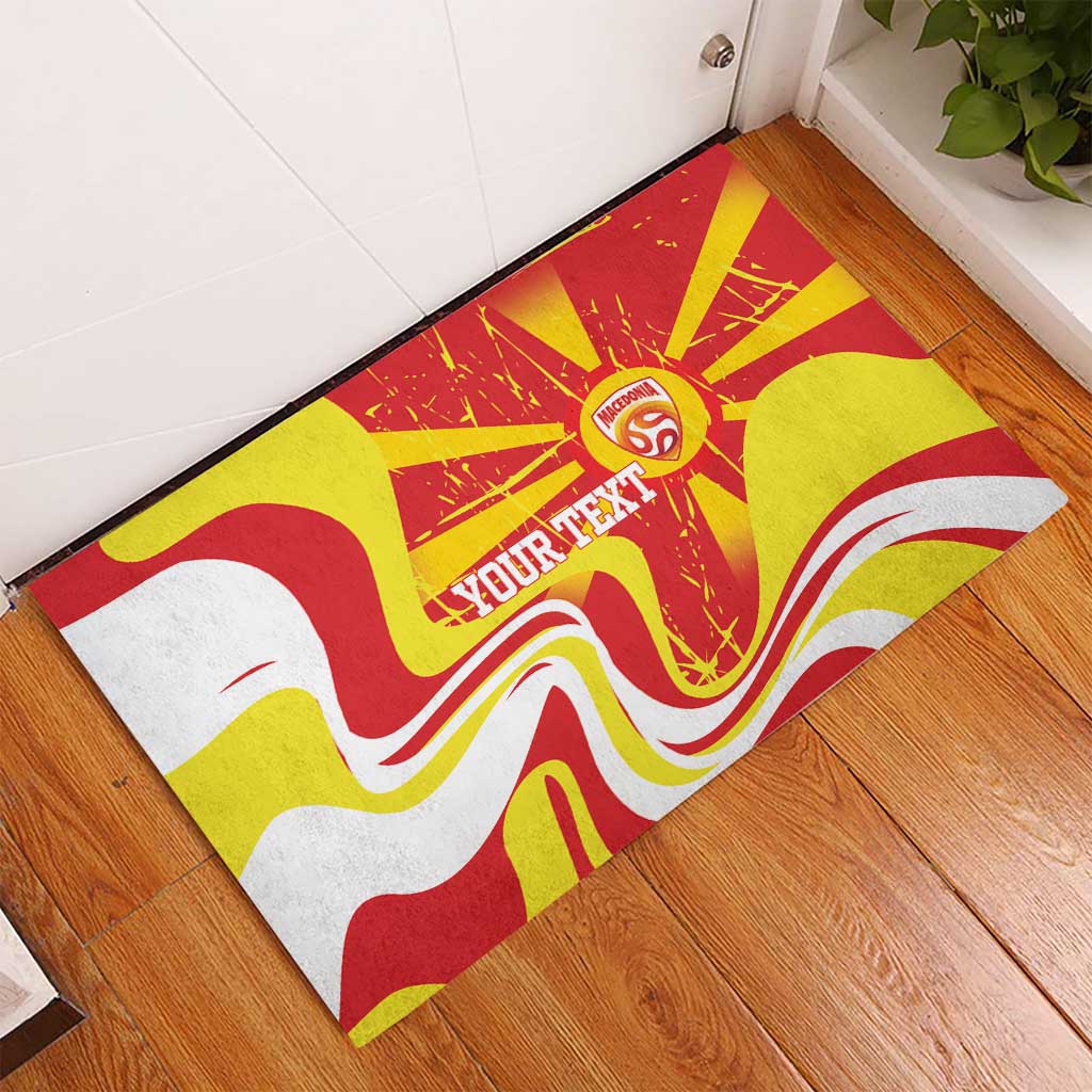 Macedonia Football Custom Rubber Doormat Go Risovi Grunge Style - Wonder Print Shop