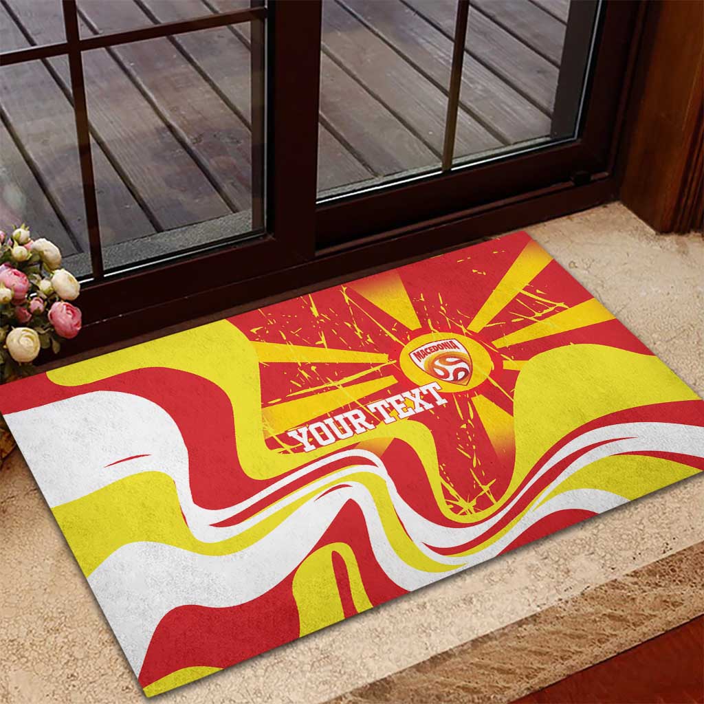 Macedonia Football Custom Rubber Doormat Go Risovi Grunge Style - Wonder Print Shop
