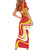 Macedonia Football Custom Short Sleeve Bodycon Dress Go Risovi Grunge Style - Wonder Print Shop