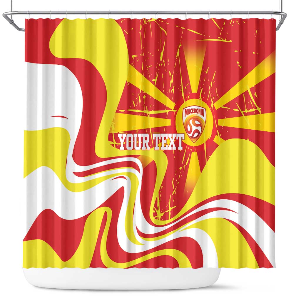 Macedonia Football Custom Shower Curtain Go Risovi Grunge Style - Wonder Print Shop
