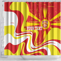 Macedonia Football Custom Shower Curtain Go Risovi Grunge Style - Wonder Print Shop