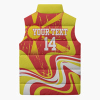 Macedonia Football Custom Sleeveless Puffer Jacket Go Risovi Grunge Style - Wonder Print Shop