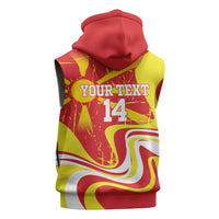 Macedonia Football Custom Sleeveless Zip Hoodie Go Risovi Grunge Style - Wonder Print Shop