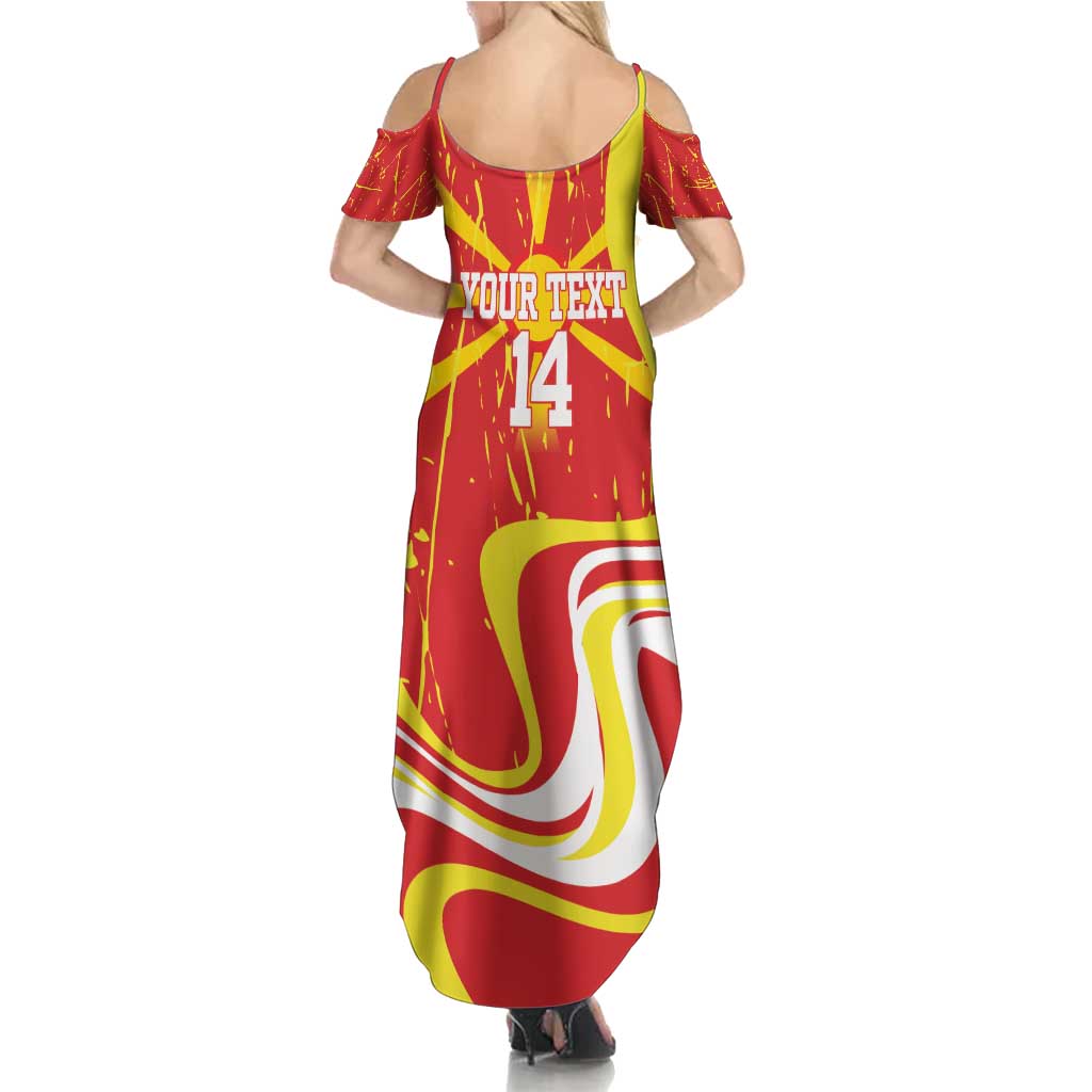 Macedonia Football Custom Summer Maxi Dress Go Risovi Grunge Style - Wonder Print Shop