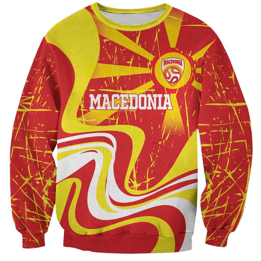 Macedonia Football Custom Sweatshirt Go Risovi Grunge Style - Wonder Print Shop