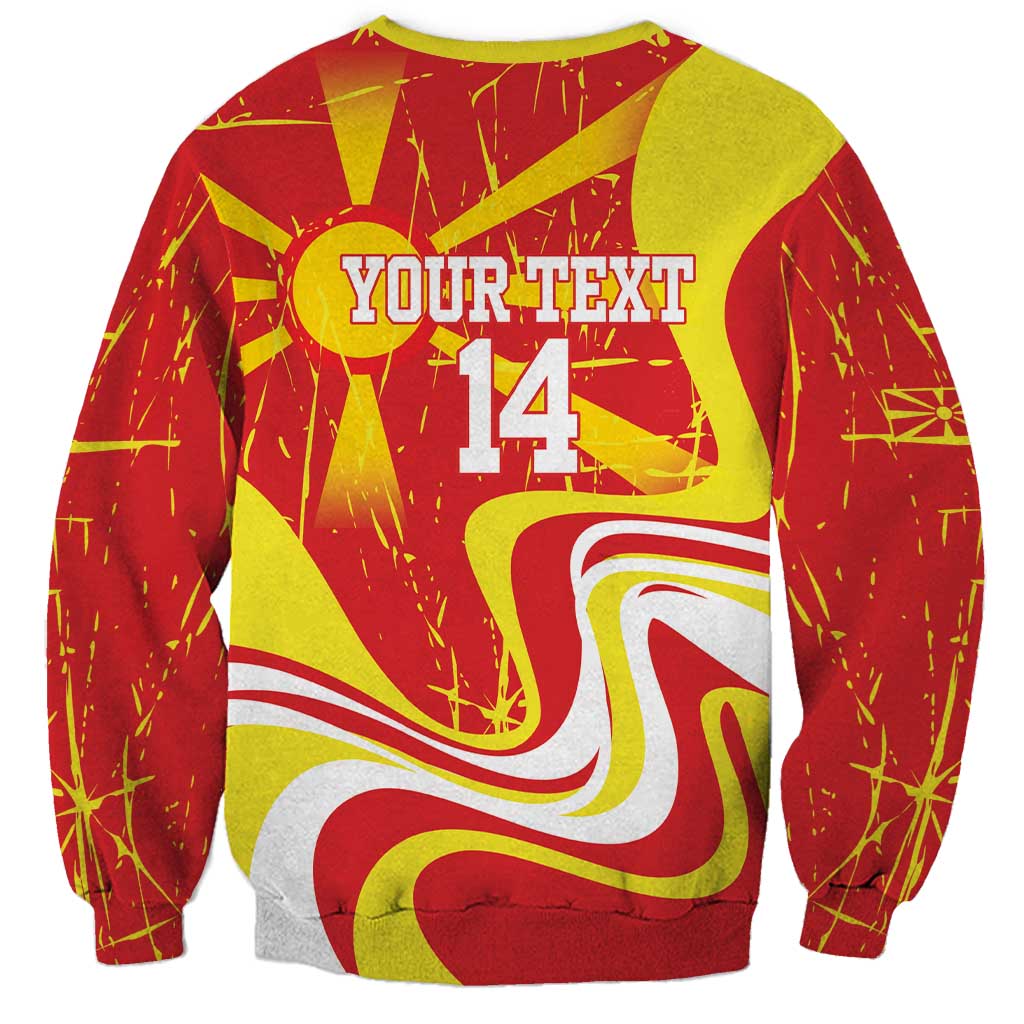 Macedonia Football Custom Sweatshirt Go Risovi Grunge Style - Wonder Print Shop