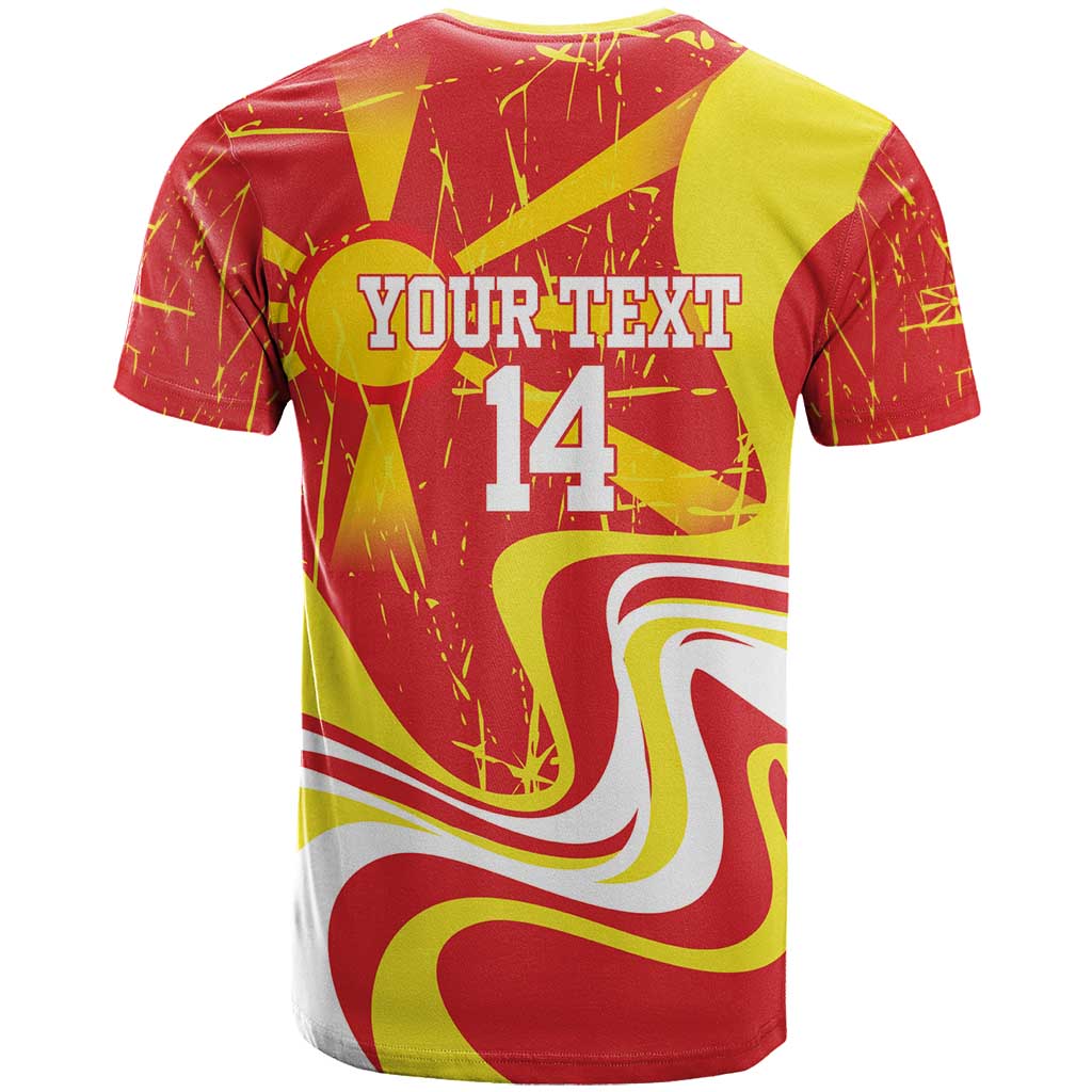 Macedonia Football Custom T Shirt Go Risovi Grunge Style - Wonder Print Shop