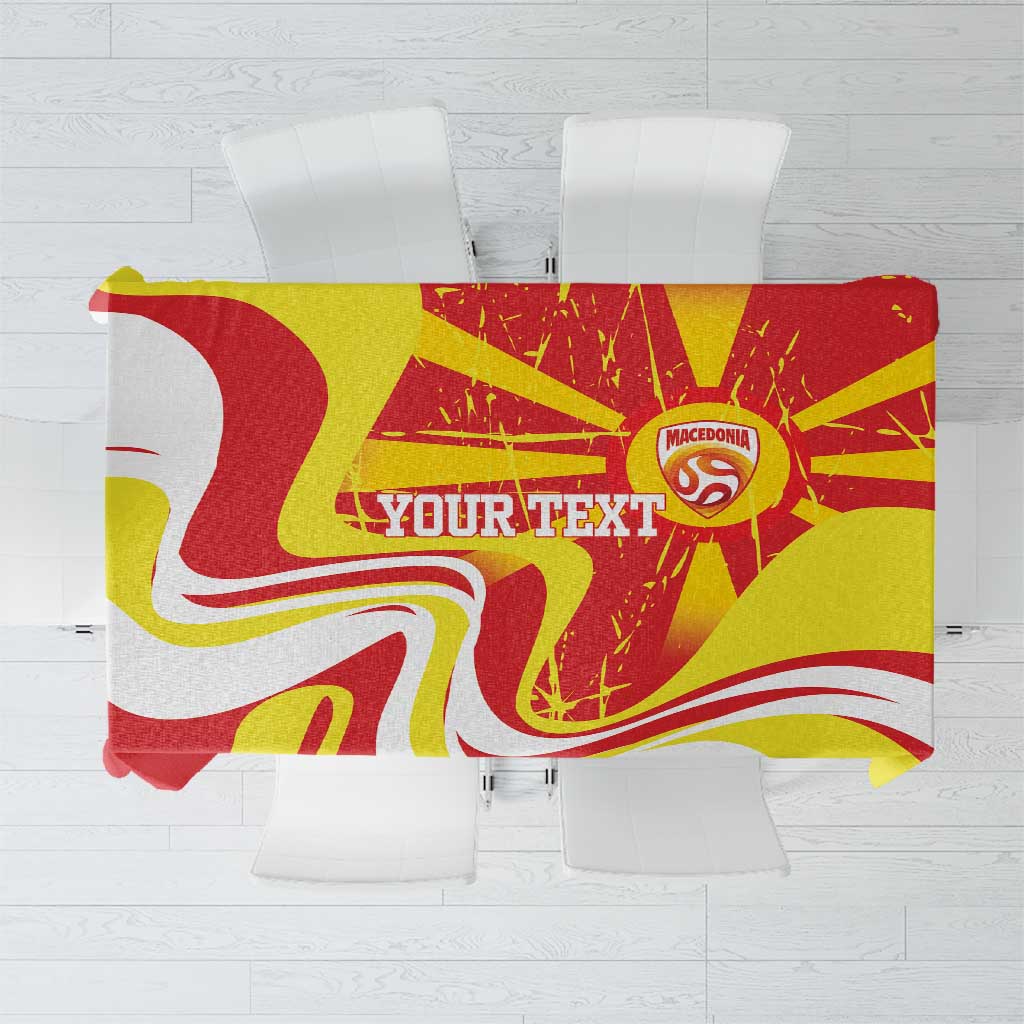 Macedonia Football Custom Tablecloth Go Risovi Grunge Style - Wonder Print Shop