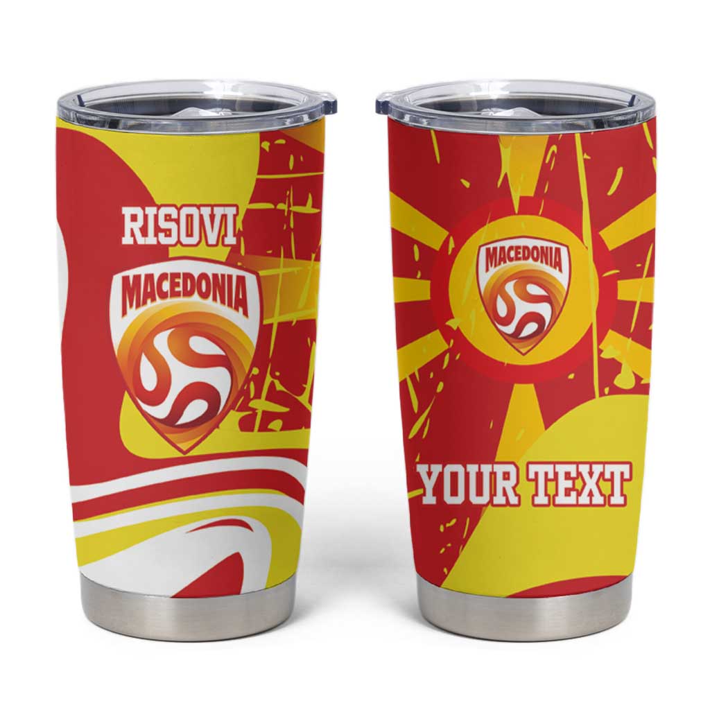 Macedonia Football Custom Tumbler Cup Go Risovi Grunge Style - Wonder Print Shop