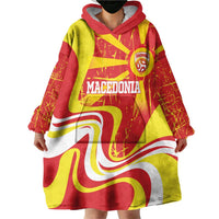 Macedonia Football Custom Wearable Blanket Hoodie Go Risovi Grunge Style - Wonder Print Shop