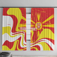 Macedonia Football Custom Window Curtain Go Risovi Grunge Style - Wonder Print Shop