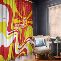Macedonia Football Custom Window Curtain Go Risovi Grunge Style - Wonder Print Shop