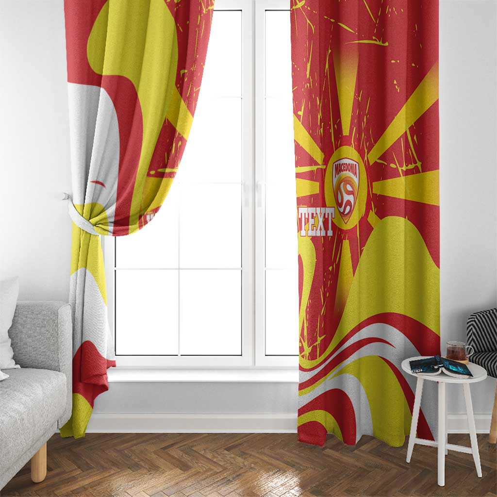 Macedonia Football Custom Window Curtain Go Risovi Grunge Style - Wonder Print Shop