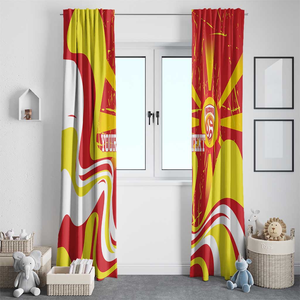 Macedonia Football Custom Window Curtain Go Risovi Grunge Style - Wonder Print Shop
