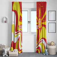 Macedonia Football Custom Window Curtain Go Risovi Grunge Style - Wonder Print Shop