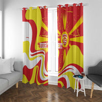 Macedonia Football Custom Window Curtain Go Risovi Grunge Style - Wonder Print Shop