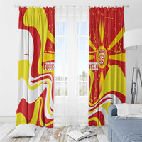 Macedonia Football Custom Window Curtain Go Risovi Grunge Style - Wonder Print Shop