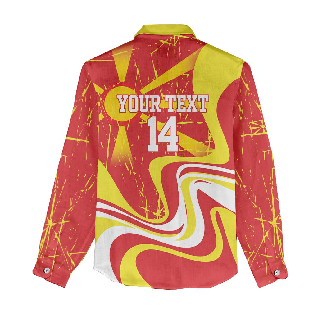Macedonia Football Custom Women Casual Shirt Go Risovi Grunge Style - Wonder Print Shop