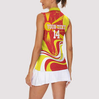 Macedonia Football Custom Women Sleeveless Polo Shirt Go Risovi Grunge Style - Wonder Print Shop