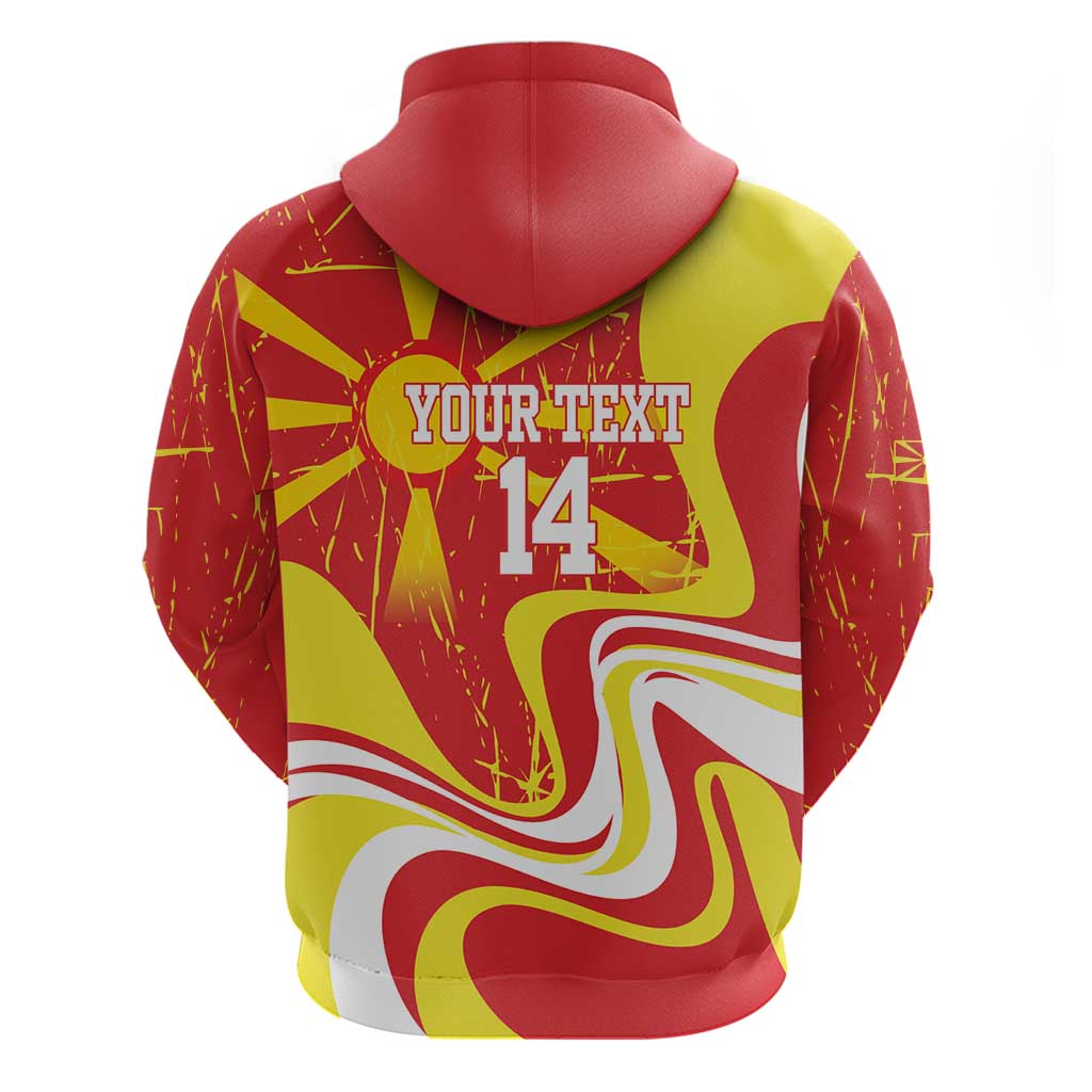 Macedonia Football Custom Zip Hoodie Go Risovi Grunge Style - Wonder Print Shop