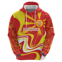 Macedonia Football Custom Zip Hoodie Go Risovi Grunge Style - Wonder Print Shop